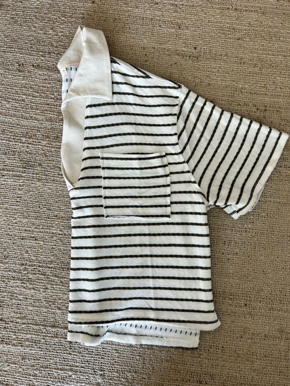 NWOT By Together Relaxed Striped Polo - Picture 8 of 9